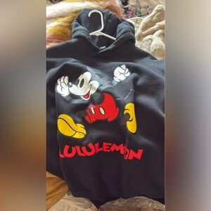 lululemon athletica Black Hoodie with Mickey Mouse Design